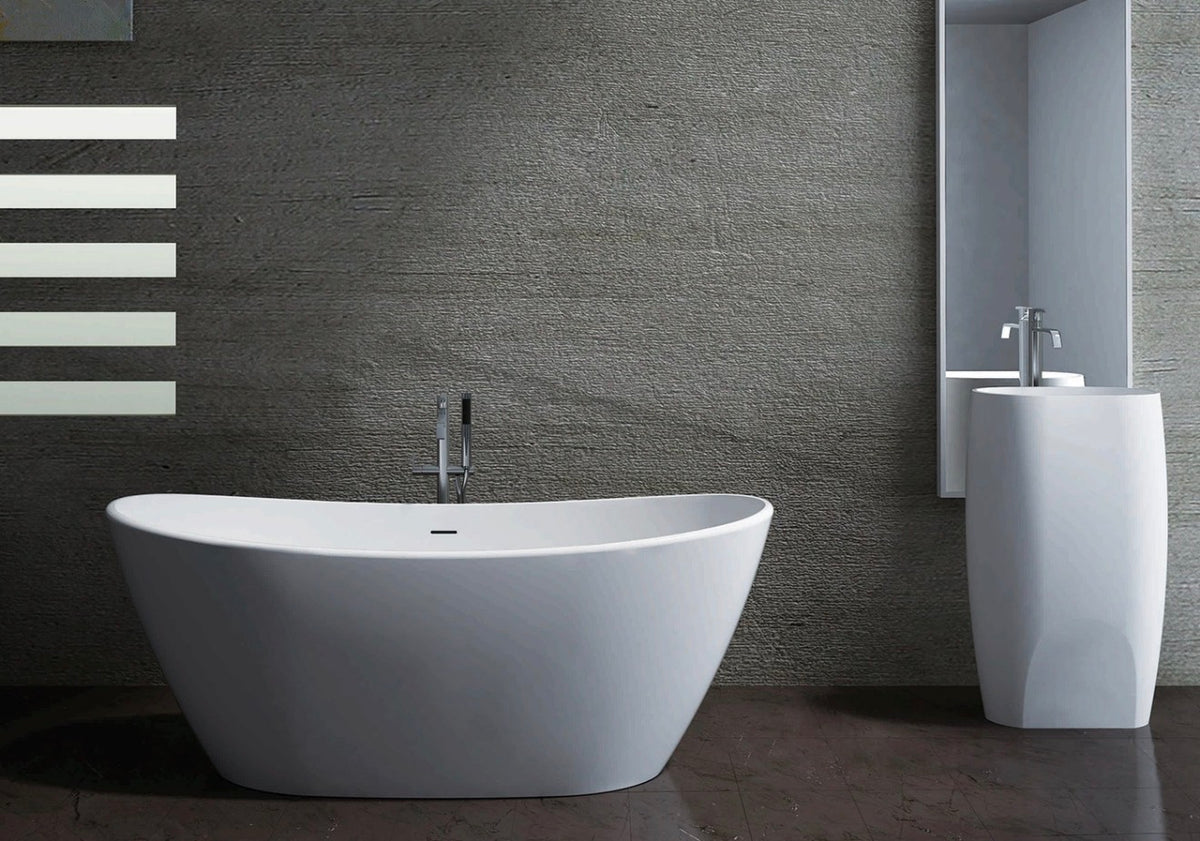 Pietra Bianca Maria 1630mm Freestanding Bath