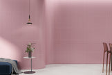 Mido Mauve Glossy Subway Tiles in a room setting