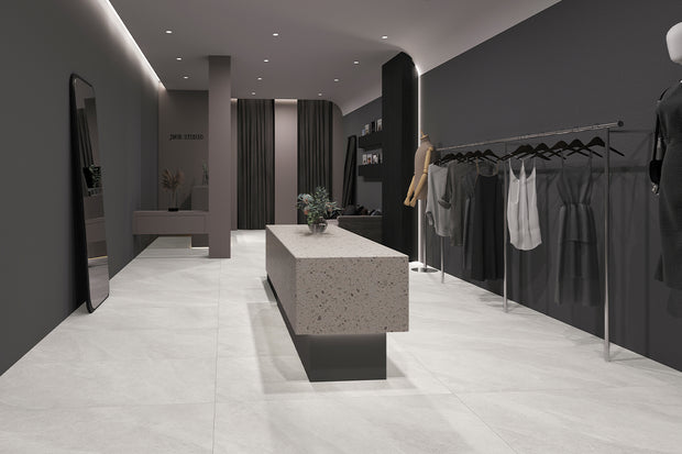 MayaStone Silk Porcelain Tiles in a room setting