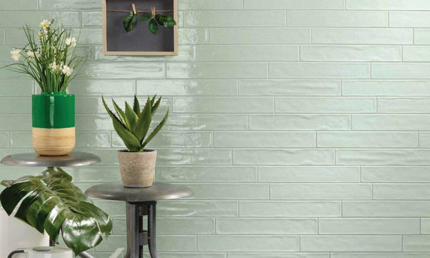 Victory Mint Subway Tiles in a room setting