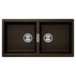 Schock Horizont Double Bowl Undermount Bronze