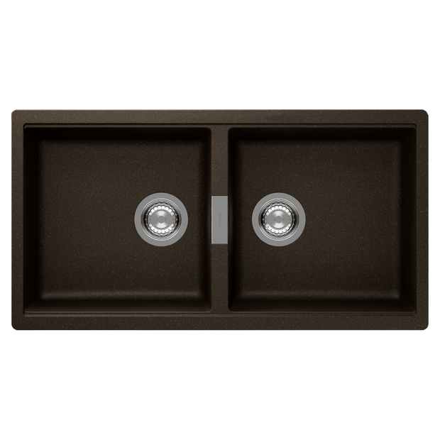 Schock Horizont Double Bowl Undermount Bronze