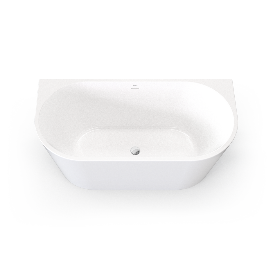 Naples Back To Wall Bath With Overflow 1500mm view 2
