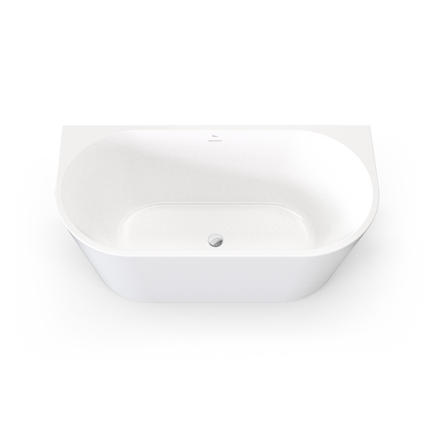 Naples Back To Wall Bath With Overflow 1500mm view 2
