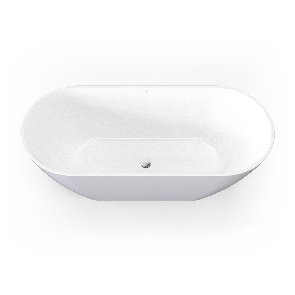 Naples Freestanding Bath With Overflow 1700mm view 2