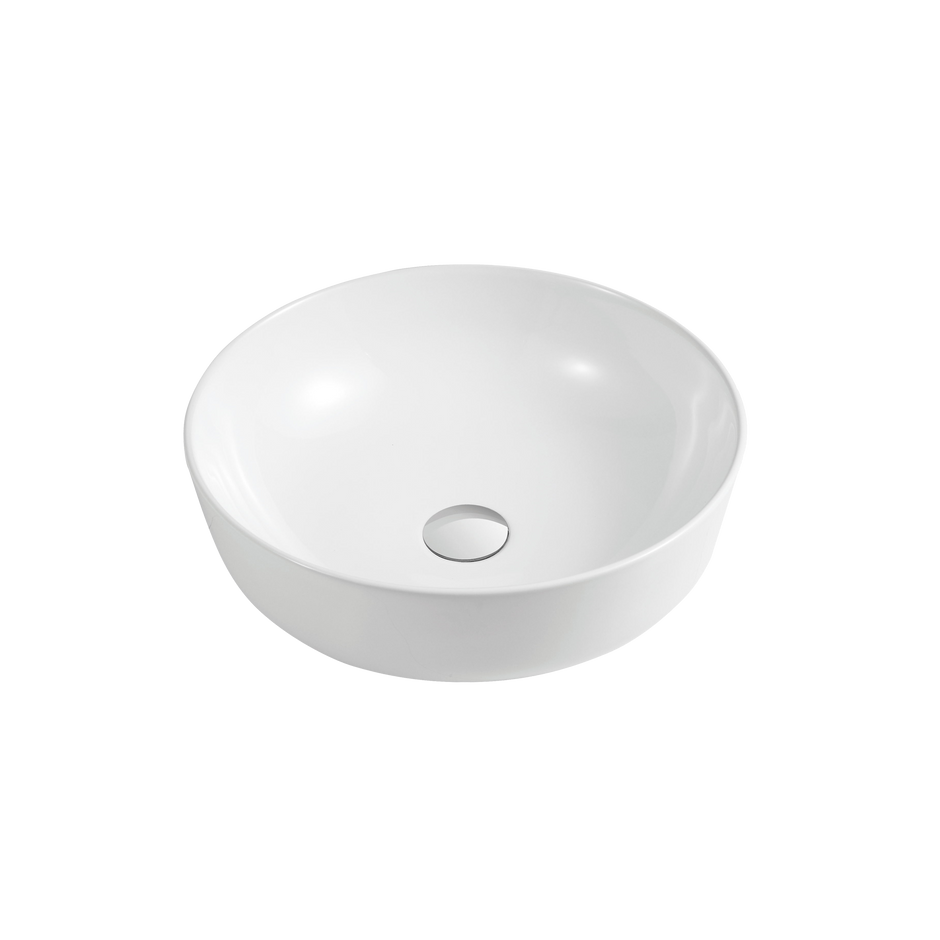 Naples Counter Top Circular Basin in White