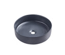 Navona Round Above Counter Ceramic Basin 360 x 360 x 120mm Matte Dark Blue