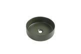 Navona Round Above Counter Ceramic Basin 360 x 360 x 120mm Forest Green