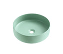 Navona Round Above Counter Ceramic Basin 360 x 360 x 120mm Matte Green