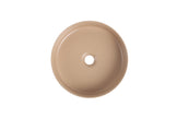 Navona Round Above Counter Ceramic Basin 360 x 360 x 120mm Matte Khaki