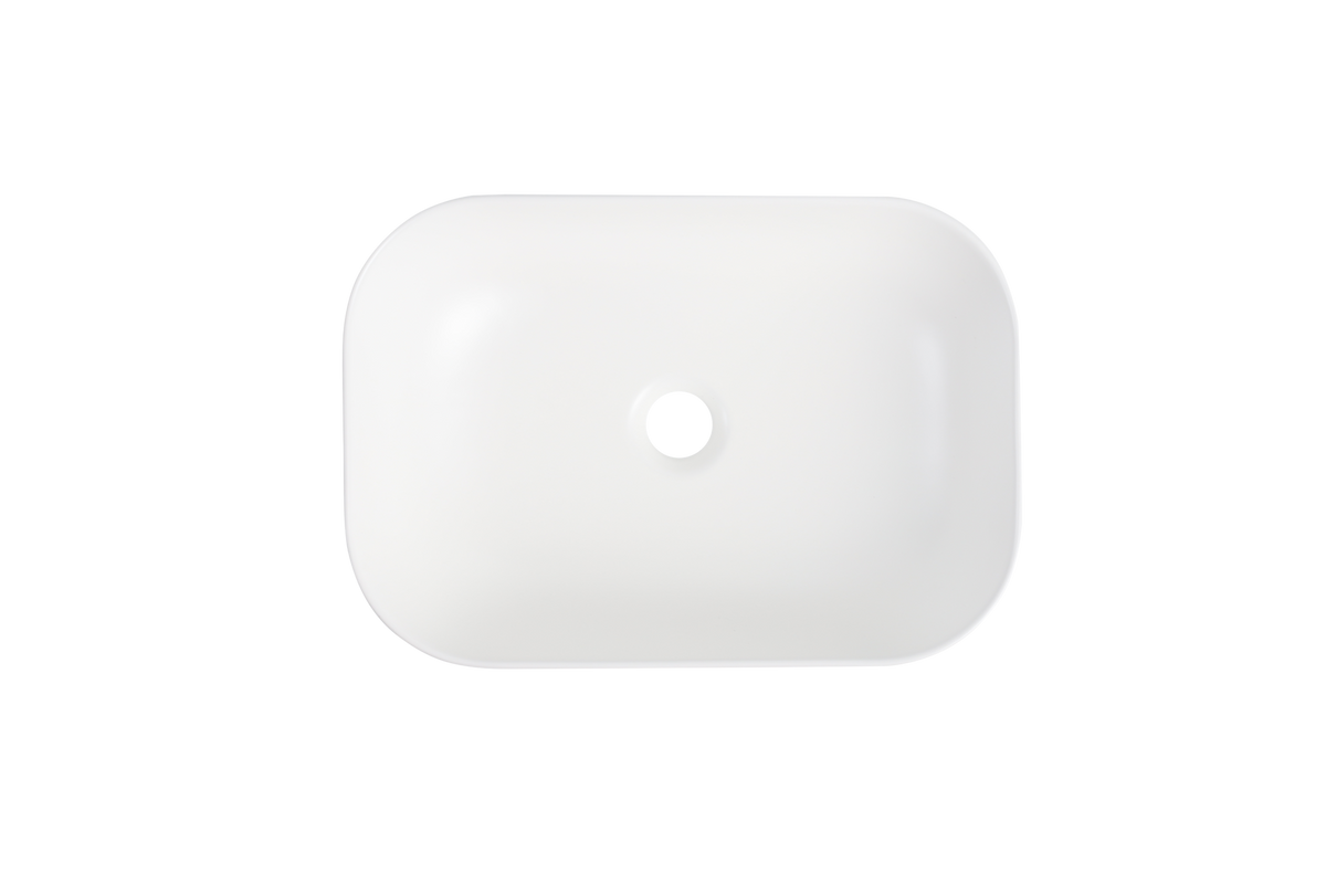 Navona Rectangle Above Counter Ceramic Basin 455 x 320 x 135mm