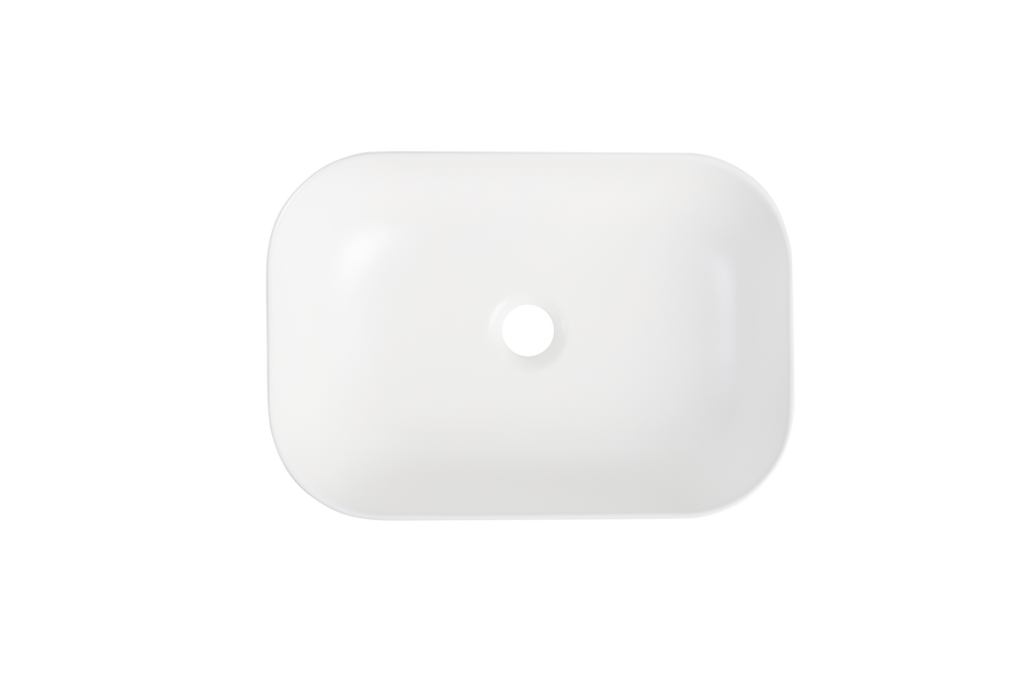 Navona Rectangle Above Counter Ceramic Basin 455 x 320 x 135mm