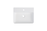 Navona Rectangle Above Counter Ceramic Basin 520 x 420 x 155mm Gloss White