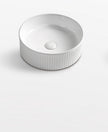 Navona Round Fluted Above Counter Ceramic Basin 370 x 370 x 130mm