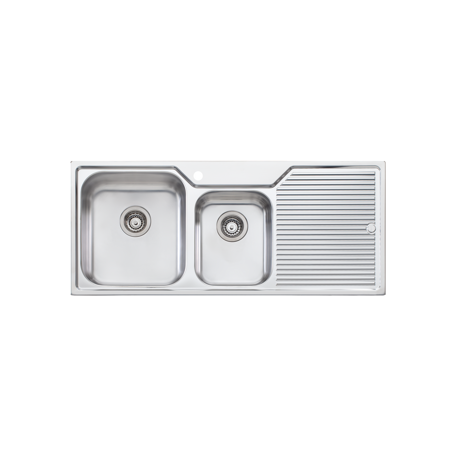 Nu-Petite 1 and 3/4 Bowl Topmount Sink With Drainer
