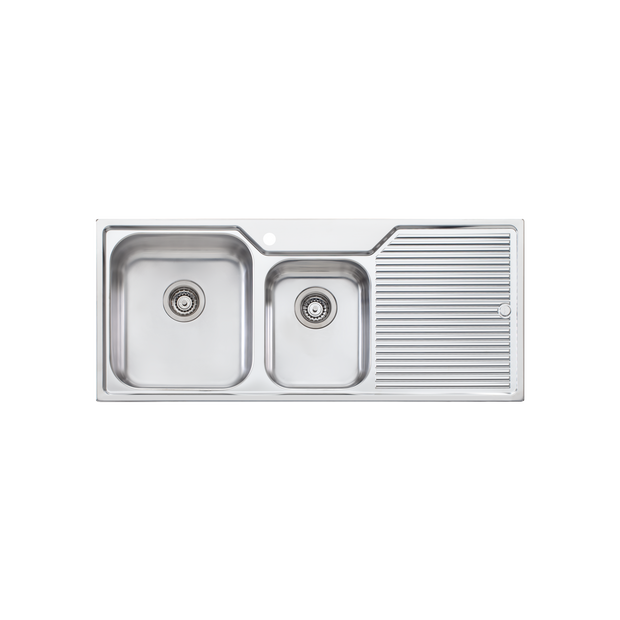Nu-Petite 1 and 3/4 Bowl Topmount Sink With Drainer