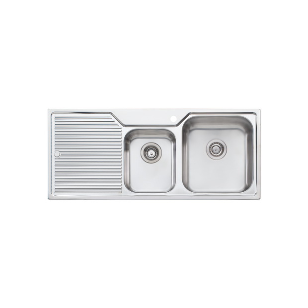 Nu-Petite 1 and 3/4 Bowl Topmount Sink With Drainer