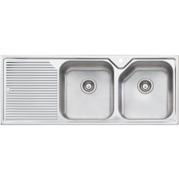 Nu-Petite Double Bowl Topmount Sink With Drainer