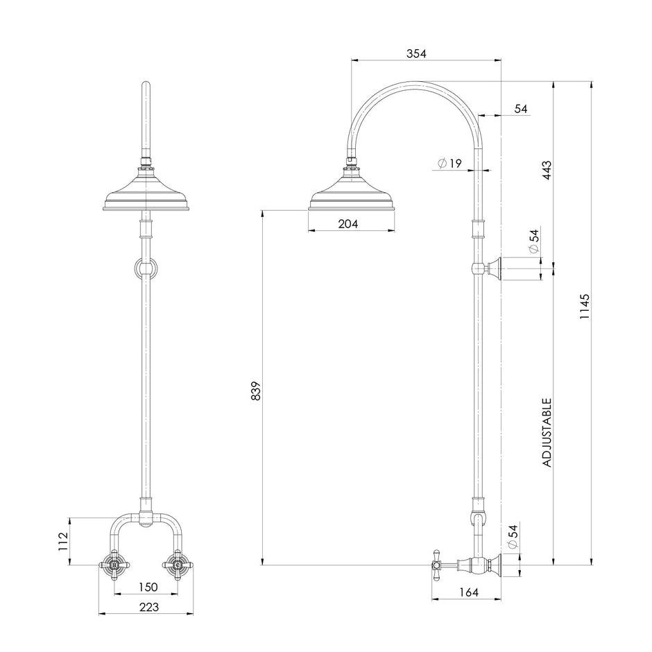 Nostalgia Lever Exposed Shower Set