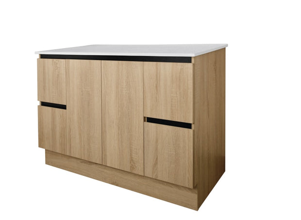 Zenmo Nutro Lux Floor Standing Vanity 1200mm White Stone Top (basin not included)