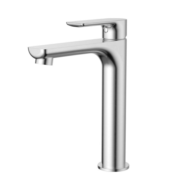 Nova Mid Rise Basin Mixer - brushed-chrome