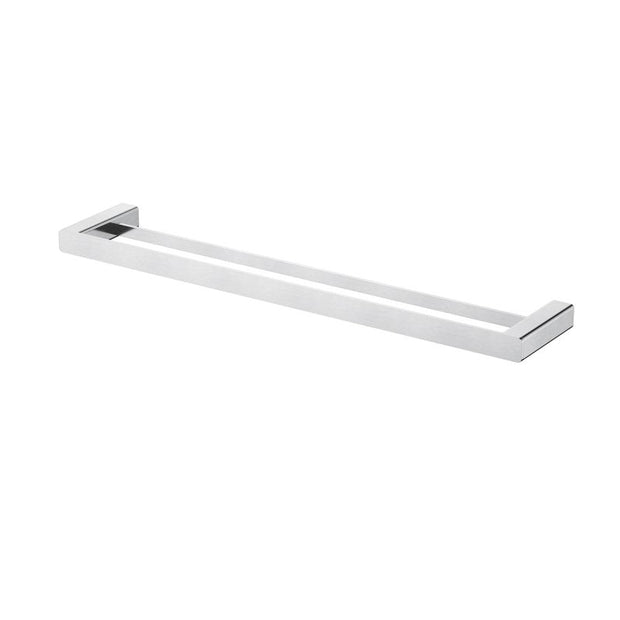 Nova Double Towel Rail 600mm - brushed-chrome