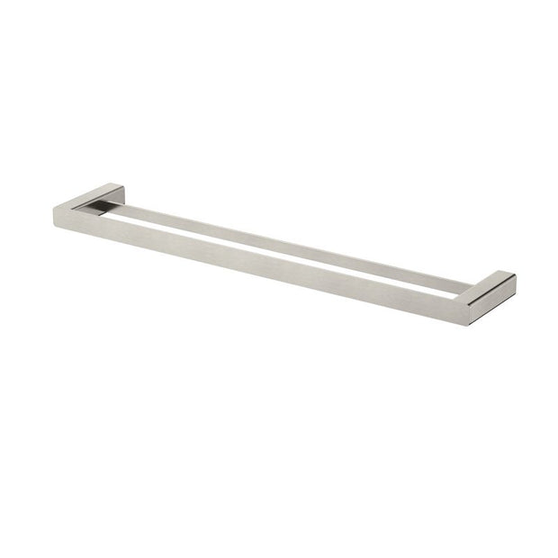 Nova Double Towel Rail 600mm - brushed-nickel