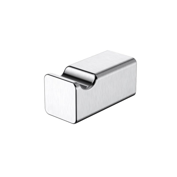 Nova Single Robe Hook Brushed Chrome