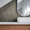 Nebula Fussana + carrara Nebula Natural Stone Mosaic in a room setting