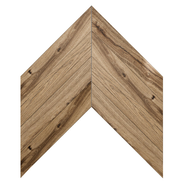 Bona Chevron XL Nut Timber Look Porcelain Tiles tile