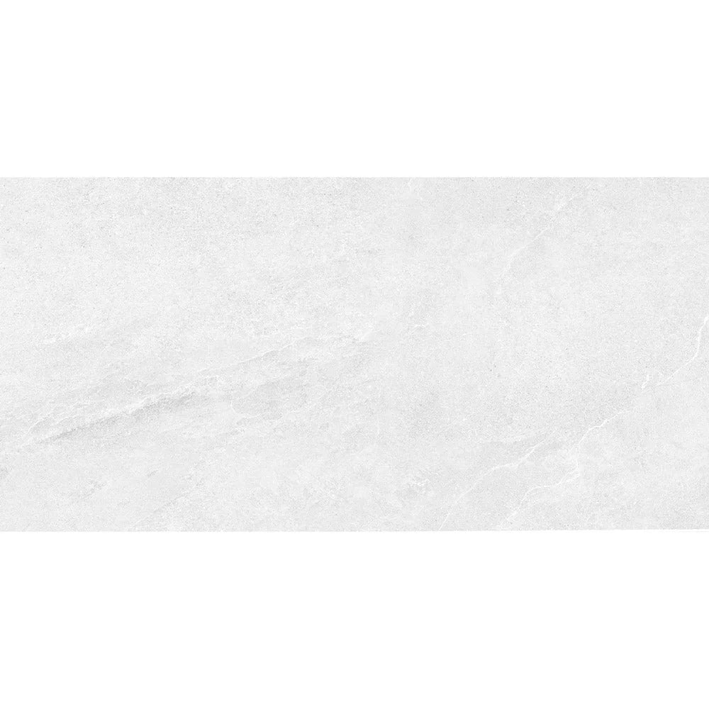 Nordic White Travertine Look Porcelain Tiles tile