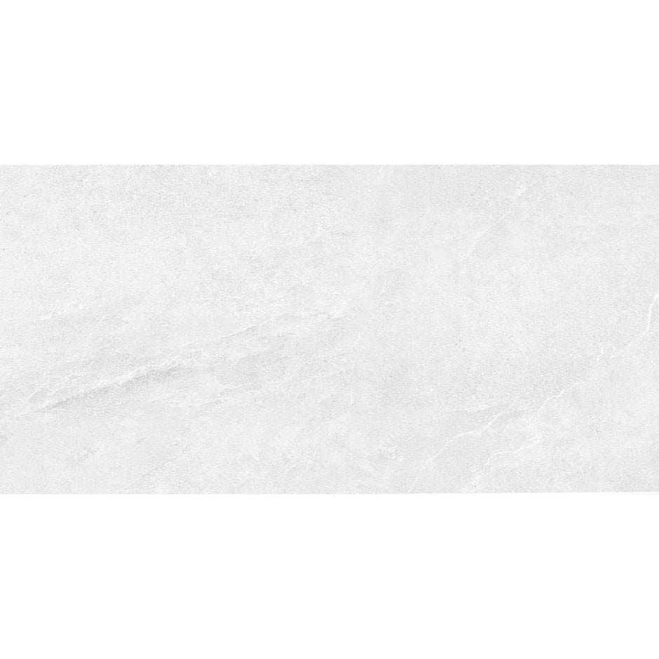 Nordic White Travertine Look Porcelain Tiles tile