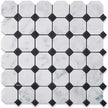 CARRARA + BLACK DOT