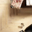 Oak Avorio Structured Timber Look Porcelain Tiles in a room setting