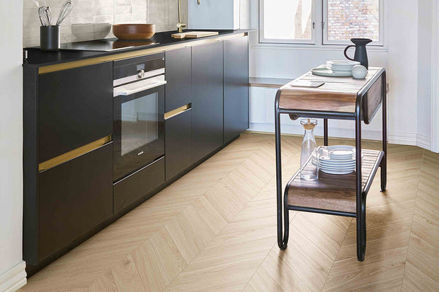 Oltre Natural Timber Look Porcelain Tiles in a room setting