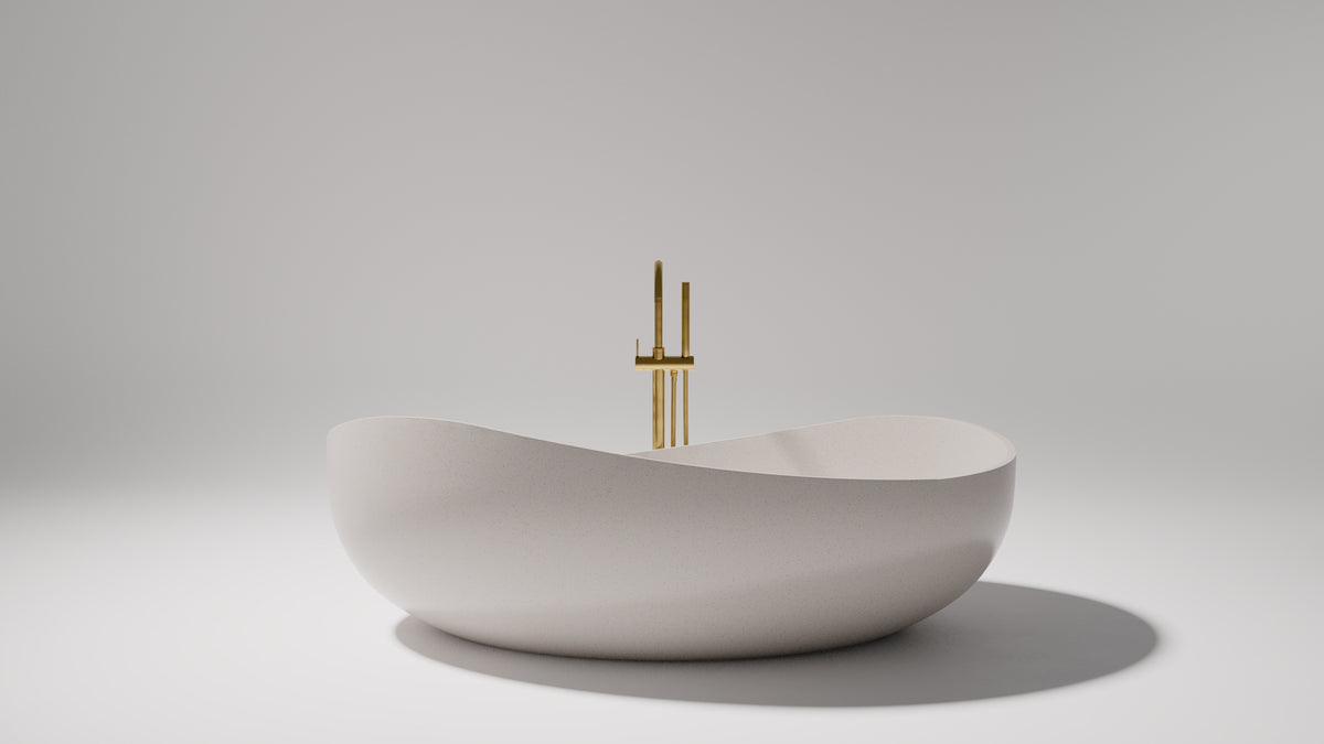 Pietra Bianca Onda Freestanding Bath