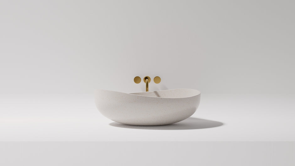Pietra Bianca Onda 600mm Above Counter Basin