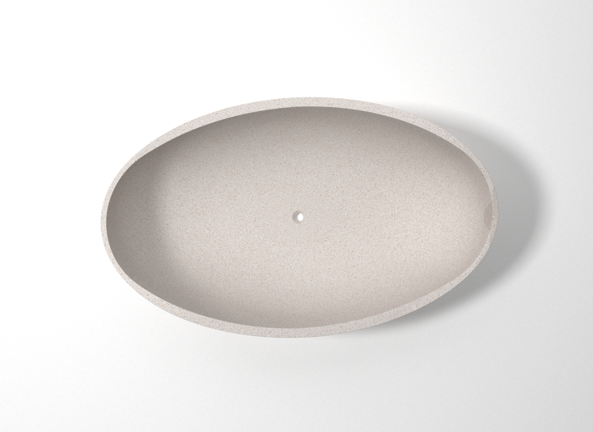 Pietra Bianca Onda Freestanding Bath