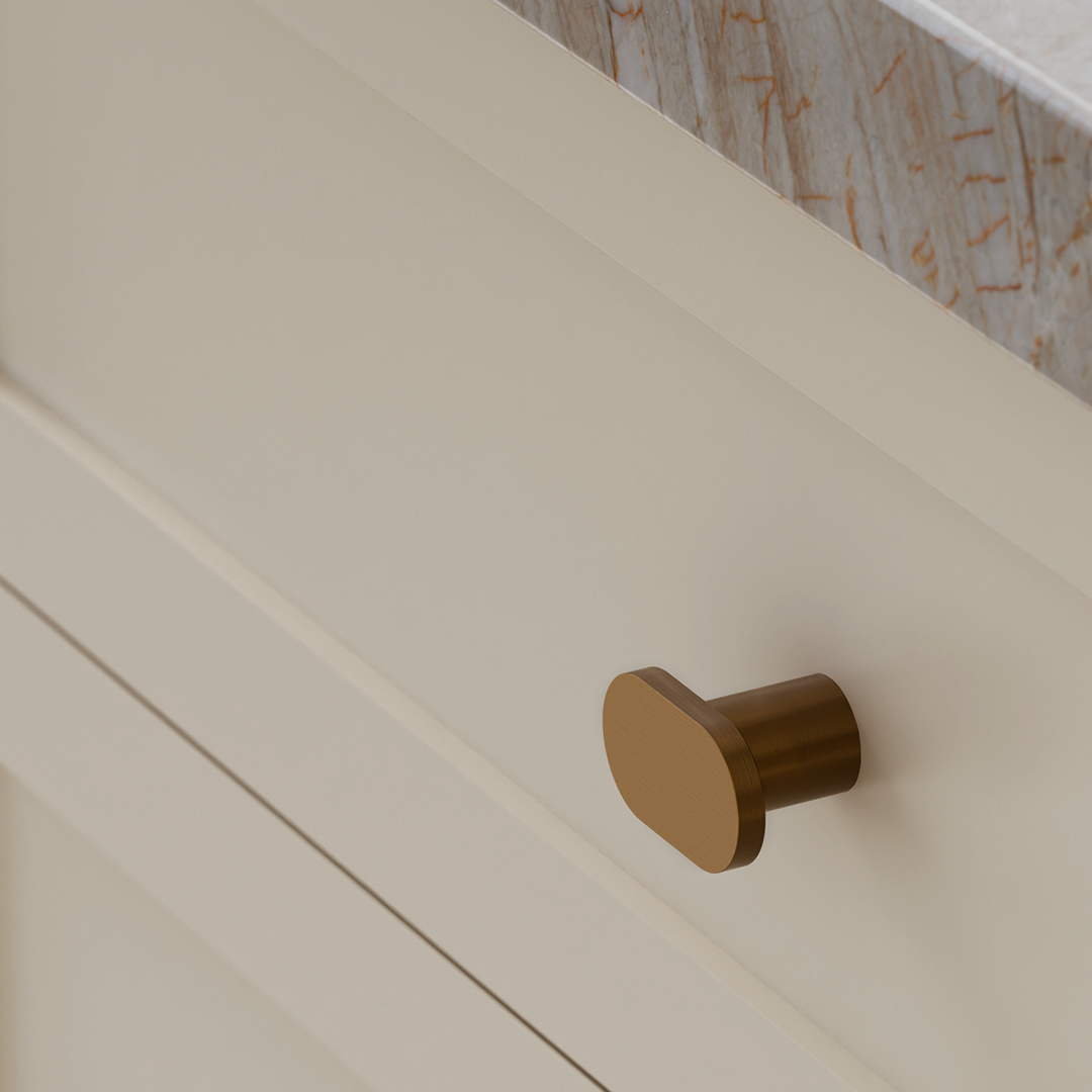 Öppen T-Pull Cabinet Handle (Brushed) - Lustre Bronze