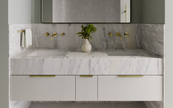 Öppen Edge-Pull 150mm Cabinet Handle (Brushed) - PVD Tiger Bronze