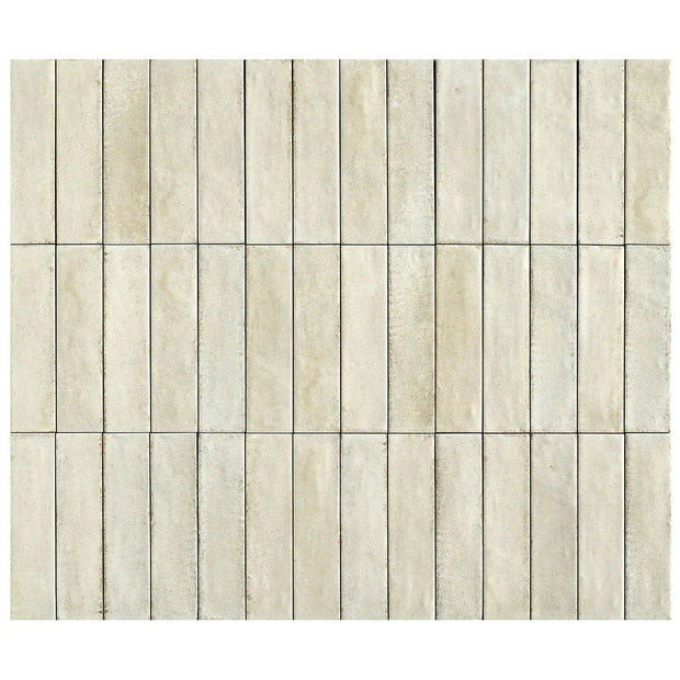 Otway Alabaster Gloss Porcelain Tiles in a room setting