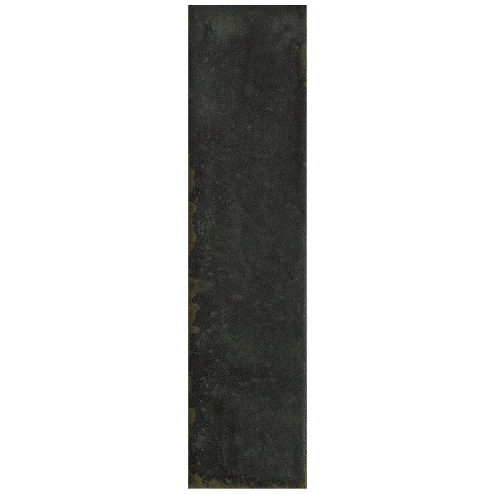 Otway Black Porcelain Tiles in a room setting