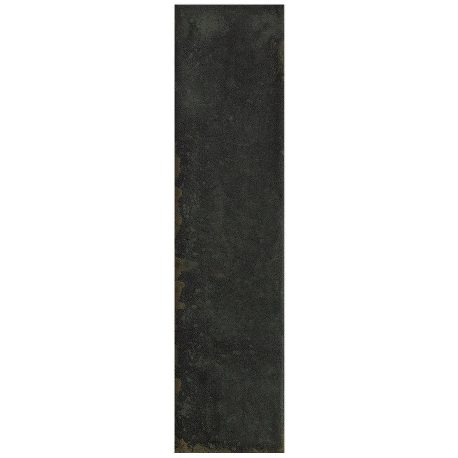 Otway Black Porcelain Tiles in a room setting