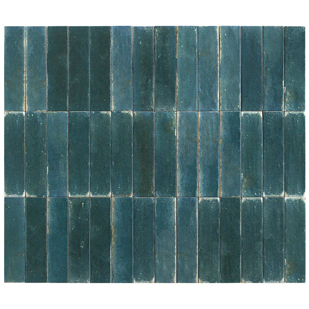 Otway Dark Blue Matt Porcelain Tiles in a room setting