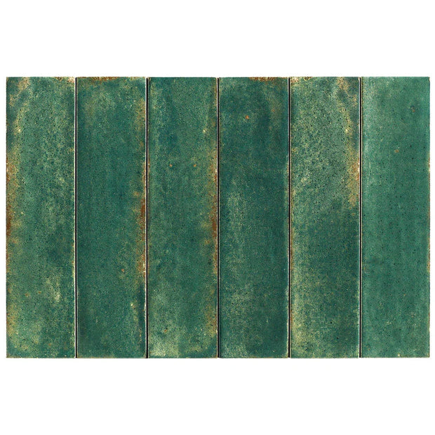 Otway Dark Green Gloss Porcelain Tiles tile