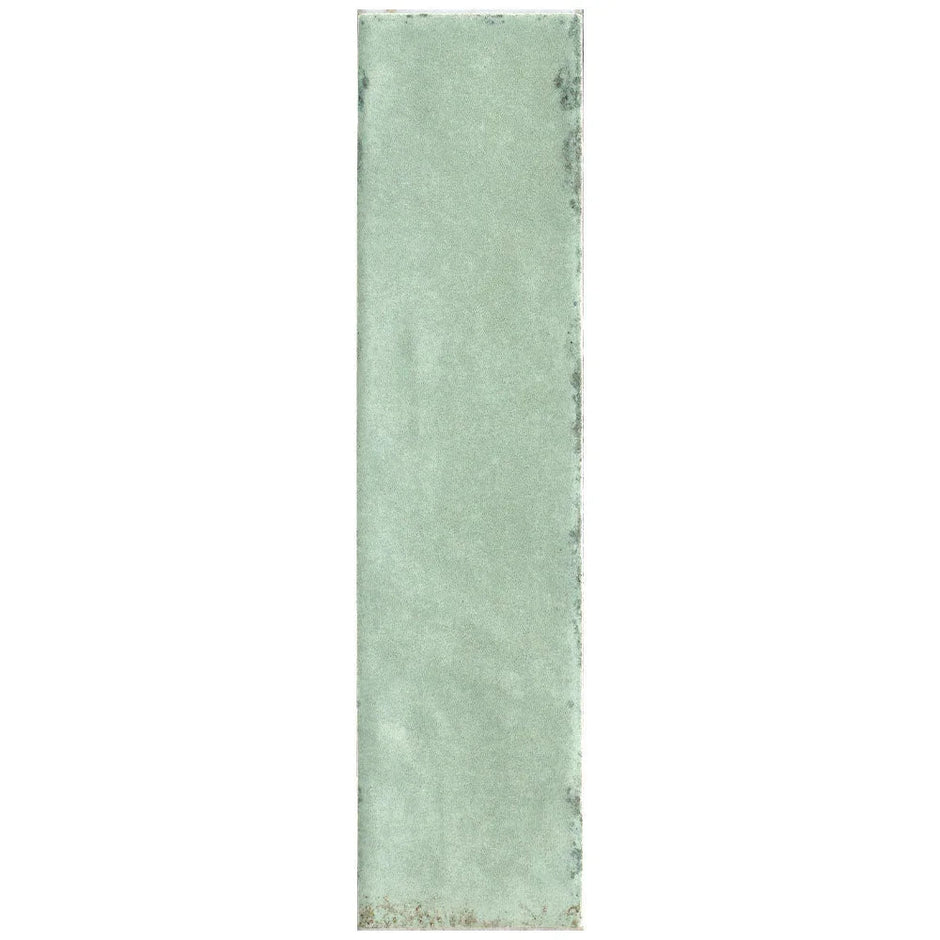Otway Light Green Porcelain Tiles in a room setting