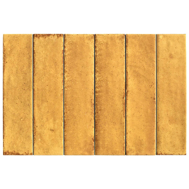 Otway Mustard Gloss Porcelain Tiles tile