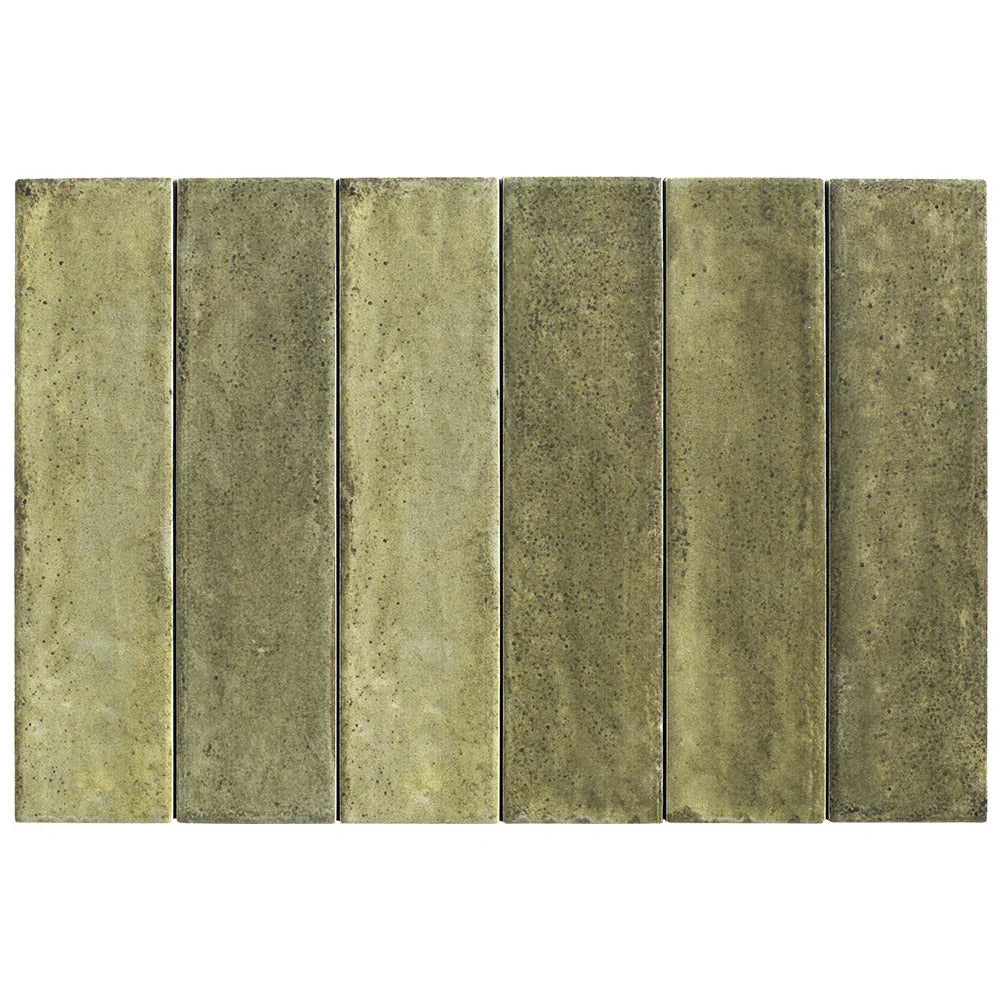 Otway Olive Green Gloss Porcelain Tiles tile