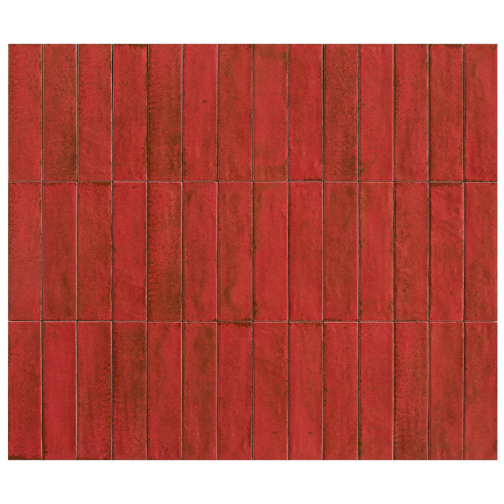 Otway Red Porcelain Tiles in a room setting