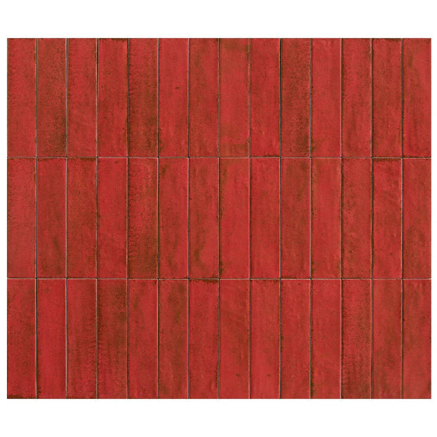 Otway Red Porcelain Tiles in a room setting